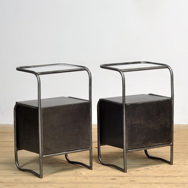 Iron Bedside Tables, 1950s, Set of 2 For Sale - Image 10 of 11