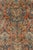 Persian Antique Kerman Lavar Orange-Brown and Blue Wool Persian Floral Rug For Sale - Image 3 of 8