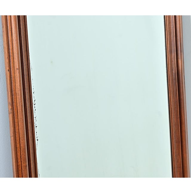 Traditional French 19th Century Carved Walnut Symmetrical Bistro Mirror For Sale - Image 3 of 10