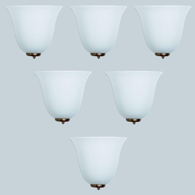 Opal Wall Light attributed to Doria Leuchten, 1960s For Sale - Image 4 of 14
