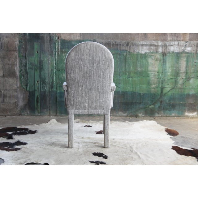 1980s Grey Parsons Milo Baughman Style Armchair For Sale - Image 10 of 11