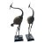 Vintage Maitland-Smith Ostrich Egg and Brass Crane/Heron Sculptures - Pair For Sale
