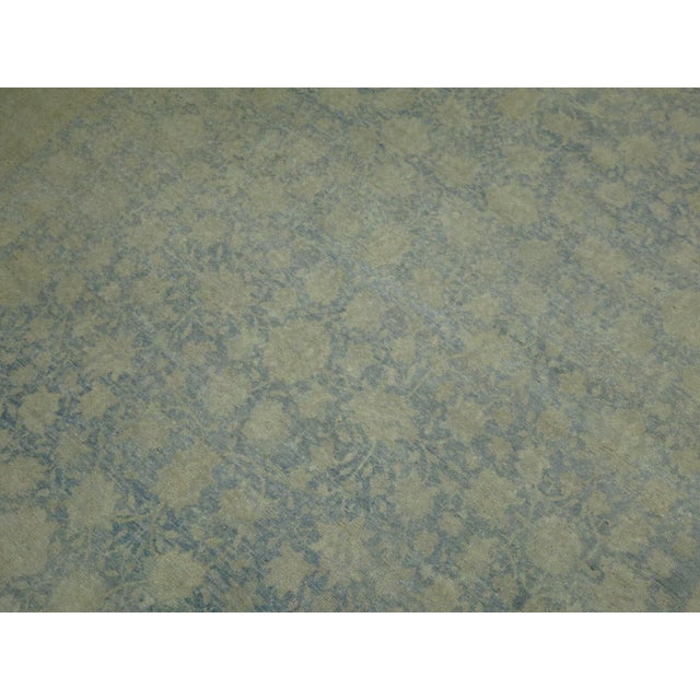 Vintage Zabihi Collection Light Blue East Turkestan Rug - 9' x 12'4" For Sale - Image 9 of 9