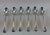 New 1980s Silver Set of 6- Seven Piece Place-Setting, 42 Pieces Rattail. With Case For Sale - Image 10 of 18