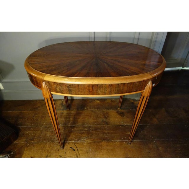 Art Deco Oval Side / Coffee Table, 1920 For Sale - Image 3 of 18