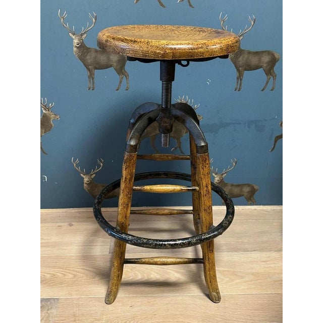 Vintage Industrial Stools, Set of 3 For Sale - Image 5 of 8