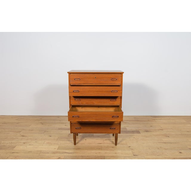 Brown Mid-Century Teak Dresser, Denmark, 1960s For Sale - Image 8 of 17