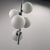 Mid-Century Modern Chrome-Plated Elongated Pendant Light with Five White Opal Glass Spheres, Germany, 1970s For Sale - Image 3 of 8