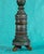 Antique Polychrome Turned Wood Pricket Candlestick on Tripod Base For Sale - Image 6 of 12