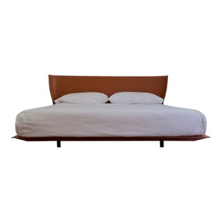 B&b Italia Alys King Bed by Buratti Brothers — Thick Leather For Sale