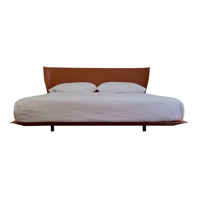 B&b Italia Alys King Bed by Buratti Brothers — Thick Leather For Sale