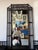 Vintage Chinoiserie Black Lacquered Bamboo Vanity Dressing Table With Mirror, Side Cabinets & Wicker Bench For Sale - Image 11 of 17