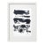 # 13.5" by 16.7" Black and White Minimalist Abstraction 'Fields' Series # 4 Joan Mitchell Inspired One-of-a-Kind High-End Framed Original Painting For Sale