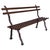 Brown 19th Century French Provincial Brown Garden Bench With Cast Iron Legs For Sale - Image 8 of 8