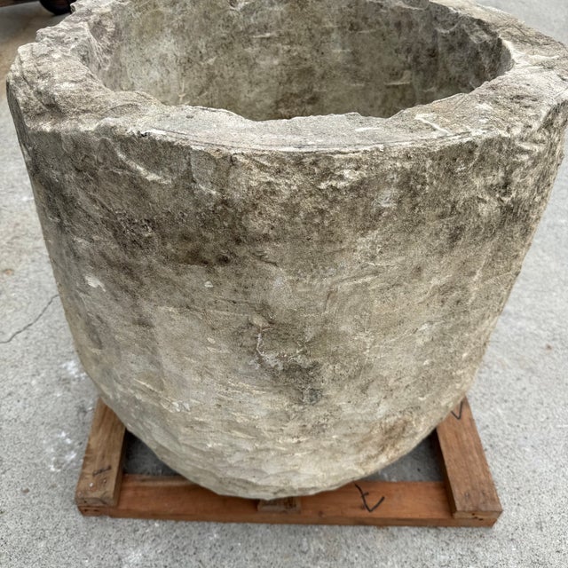 Antique Limestone Trough A one-of-a-kind hand-carved limestone trough naturally textured, lightly weathered finish....
