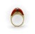 1960s 14k Gold Coral and Diamond Modernist Ring Size 7.75 For Sale - Image 9 of 10