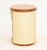 Late 20th Century Vintage Modern Walnut and White Painted Rattan Bedside Table For Sale - Image 5 of 7