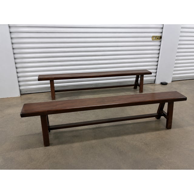 Pair of French Farmhouse Benches For Sale In New York - Image 6 of 7