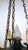 Empire French Bronze and Glass Chandelier from Lucien Gau, 1940s For Sale - Image 4 of 14