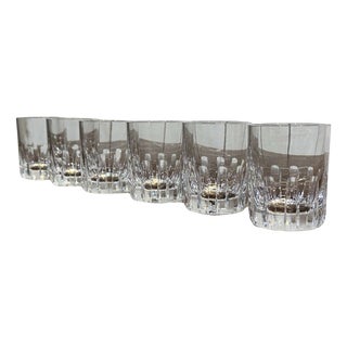 Baccarat Crystal Whisky Tumblers, Rotary Pattern, Set of 6 For Sale