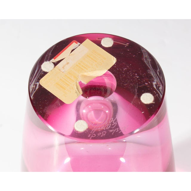 Goran Warff Kosta Boda Pink “Sound” Vase For Sale In Indianapolis - Image 6 of 6