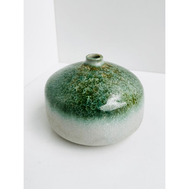 Studio Ceramic Vase with Crystalline Effect Glaze by Elisabeth Grosser, Germany, 1980s For Sale - Image 16 of 16