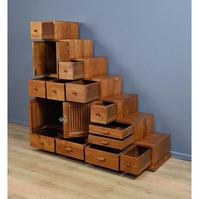 20th Century Teak Kaidan Tansu Part 2 Staircase Furniture For Sale - Image 10 of 16