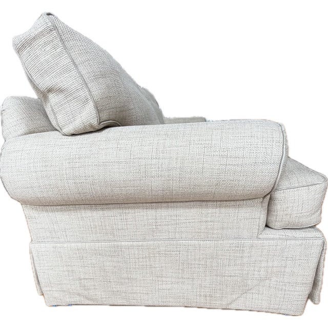 Beige Custom Roll Arm Sofa by Mitchell Gold and Bob Williams Platinum Collection For Sale - Image 8 of 18