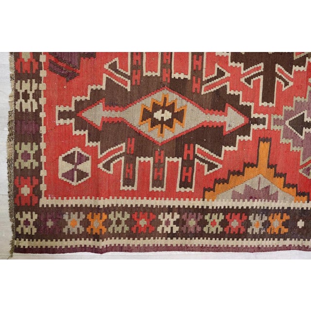 Caucasian Kilim Rug, 1920s For Sale - Image 6 of 18
