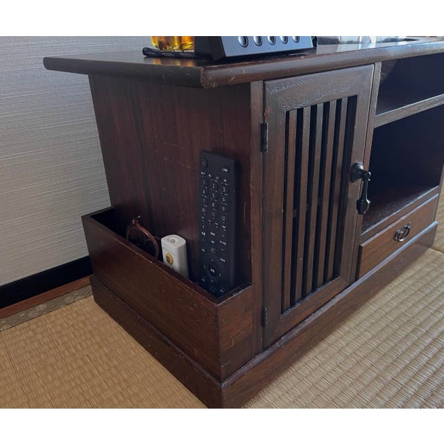 Wood Mid-Century Japanese Zelkova (Keyaki)＆Paulownia Bar Cart / Tea Wagon For Sale - Image 7 of 14
