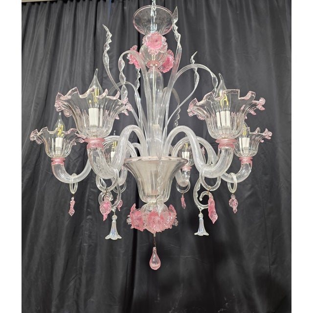 Vintage Murano Chandelier, 1980s For Sale - Image 6 of 17