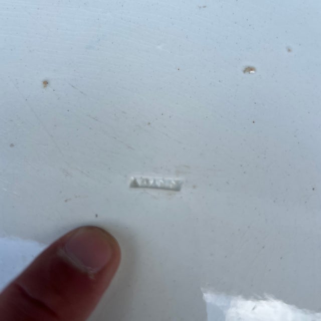 Blue Antique Pearlware Blue Feather Edge Platter, Circa 1820’s For Sale - Image 8 of 12