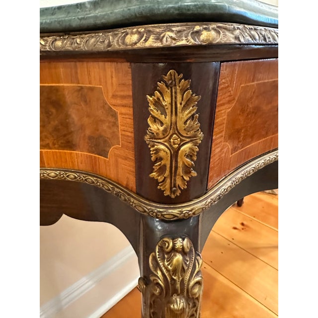 Antique Marble Topped Console Table With Marquetry Inlay For Sale - Image 10 of 12