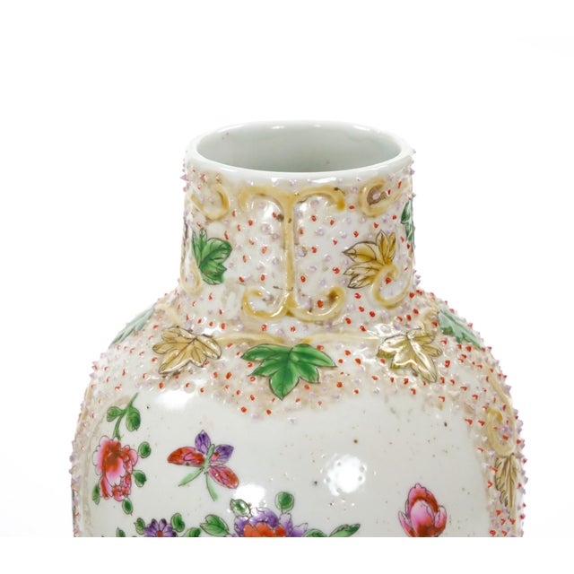 19th Century Continental Style Hand Decorated Floral Details Covered Urn For Sale - Image 4 of 11