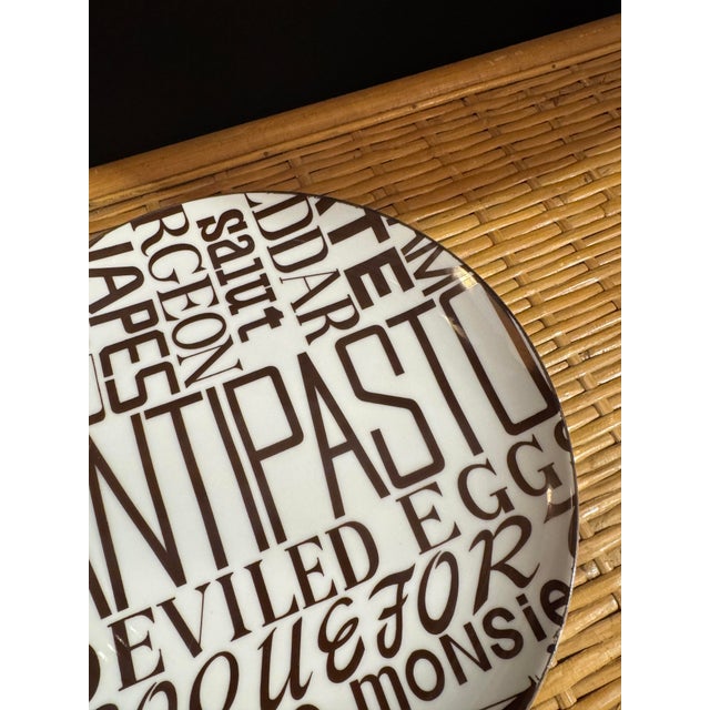 Taste Setter by Sigma Mid-Century Taste Setter Typography Serving Plate For Sale - Image 4 of 6