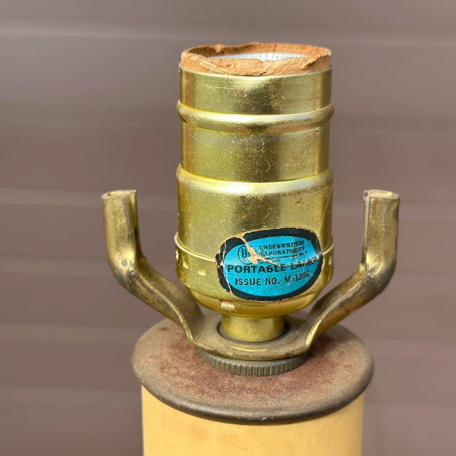 Brown Vintage Barley Twist Floor Lamp For Sale - Image 8 of 9