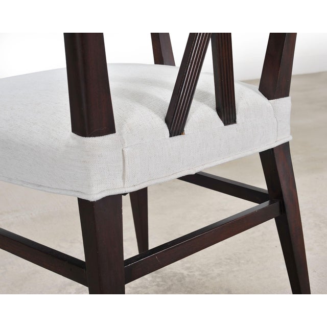 Set of Eight Tommi Parzinger X-Back Mahogany Dining Chairs For Sale - Image 18 of 18