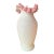 Vintage Fenton Rose Crest Milk Glass Crimped Vase in Pink & White For Sale