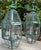 1980s Pair of Vintage Solid Brass Wall Lanterns – Large Beveled Glass Sconces For Sale - Image 5 of 17