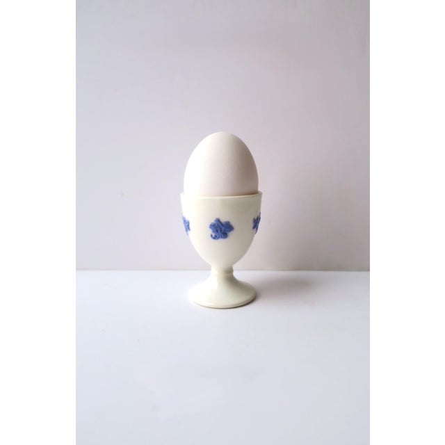 Blue and White Porcelain Egg Holder Cup For Sale - Image 4 of 10
