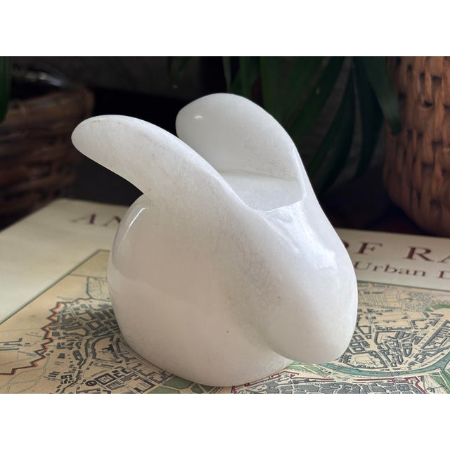 Modern carved stone bunny rabbit figurine. Most items found at Pub & Oasis are vintage and antique in nature which we...
