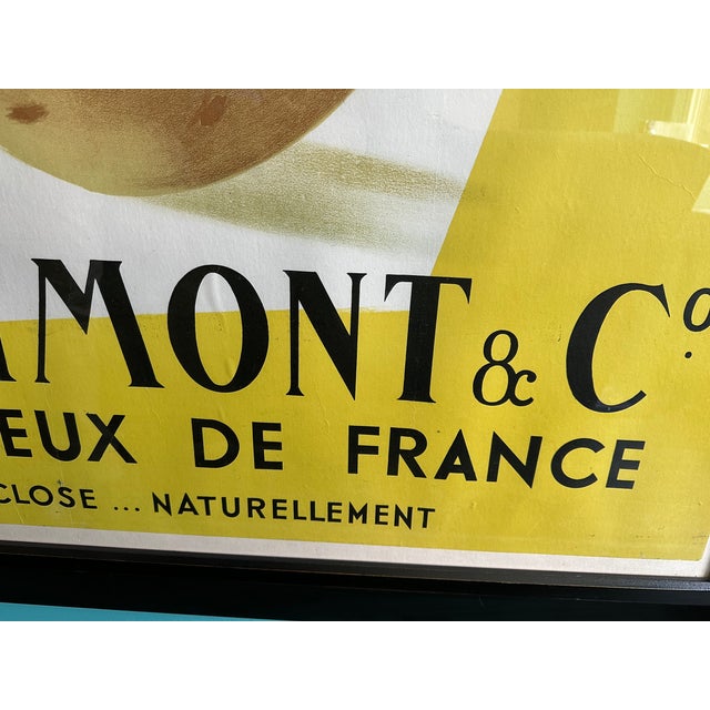 Original C Nicolitch 'R. Marimont & Co' Vintage Framed French Champagne Poster Circa 1954 For Sale - Image 10 of 13