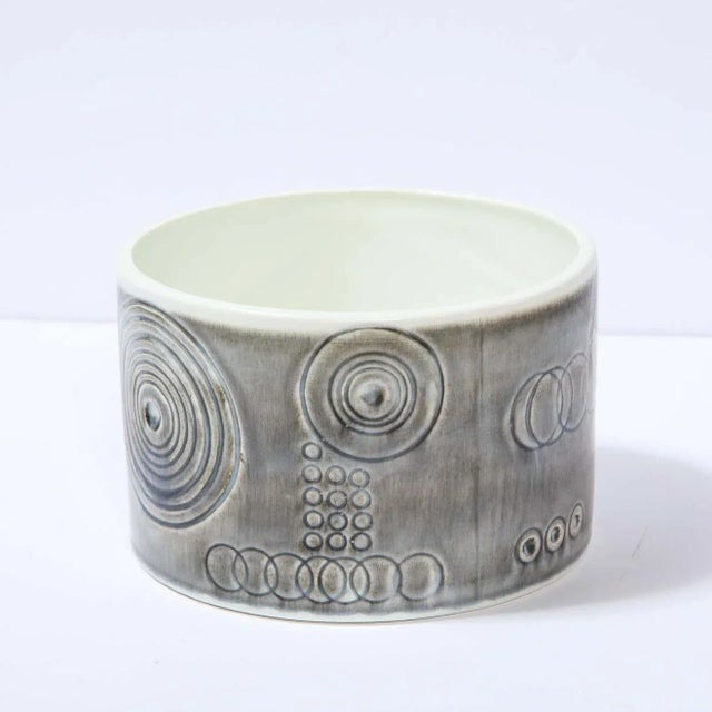 1960s Swedish Mid-Century Modern Olle Alberius for Rörstrand "Sarek" Ceramic Vase For Sale - Image 5 of 12