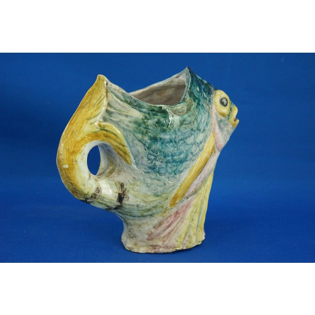 Vintage Zoomorphic Majolica Jug by Ceramiche Dischia, 1950s For Sale - Image 9 of 18