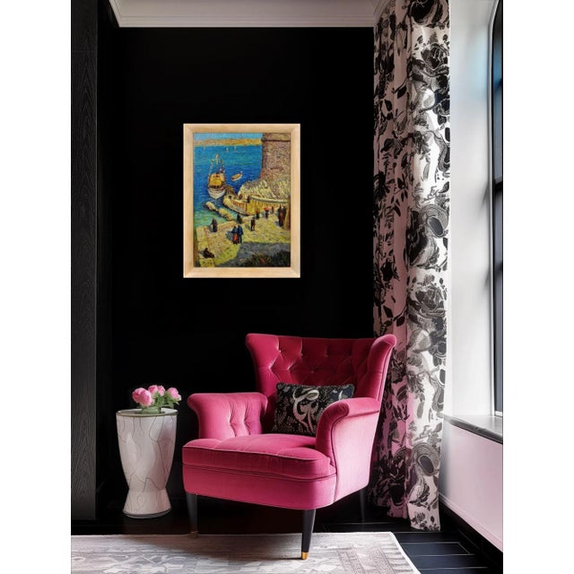 Jean-Baptiste Olive, The Château d'If, Frioul Archipelago, Marseille, Oil Painting, Framed For Sale - Image 15 of 18