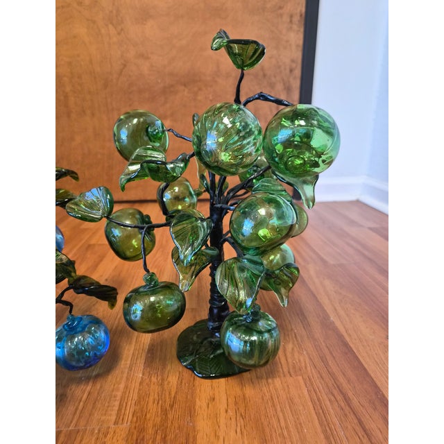 Mid-Century Modern Pair of Blown Glass Murano Fruit Trees For Sale - Image 3 of 12