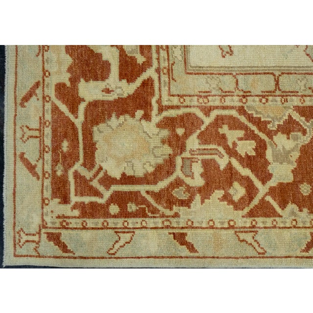 Turkish Oushak Rug 9'9" x 13'8" #18535 For Sale - Image 4 of 8