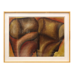 Marco CingolaniLarge Modernist Italian Oil Painting Surrealist Abstract Figures, 1984