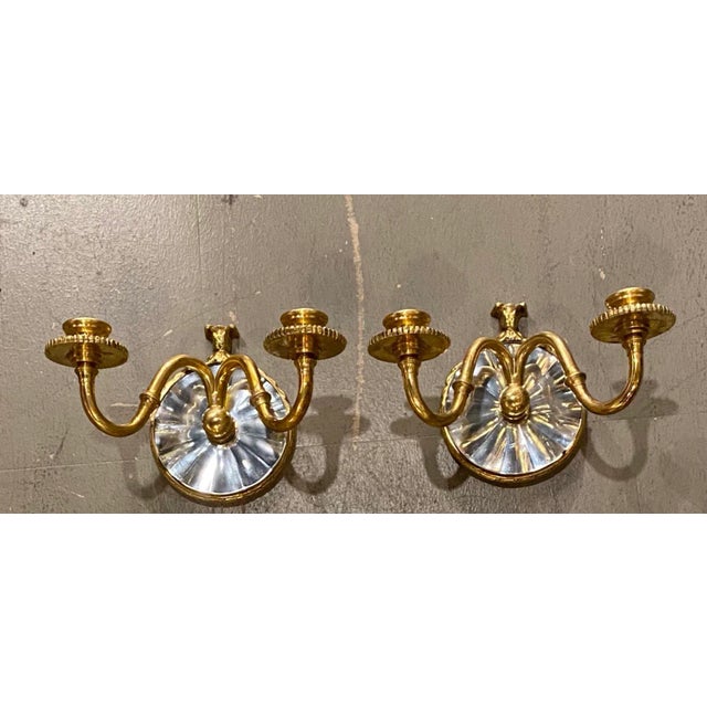 1920s 1920s Small French Mirror Sconces With 2 Lights- a Pair For Sale - Image 5 of 5