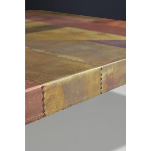 Copper Patchwork Coffee Table by Lorenzo Burchiellaro, Italy, 1960s For Sale - Image 6 of 18